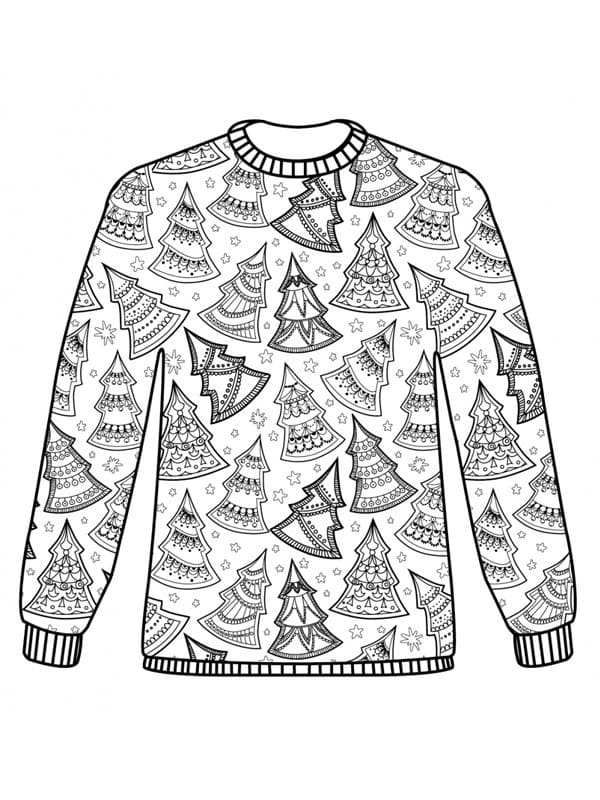 Top 32 Printable Christmas Sweaters Coloring Pages