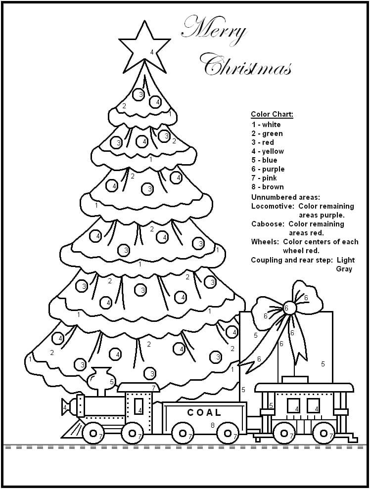 Top 40 Printable Christmas Color By Number