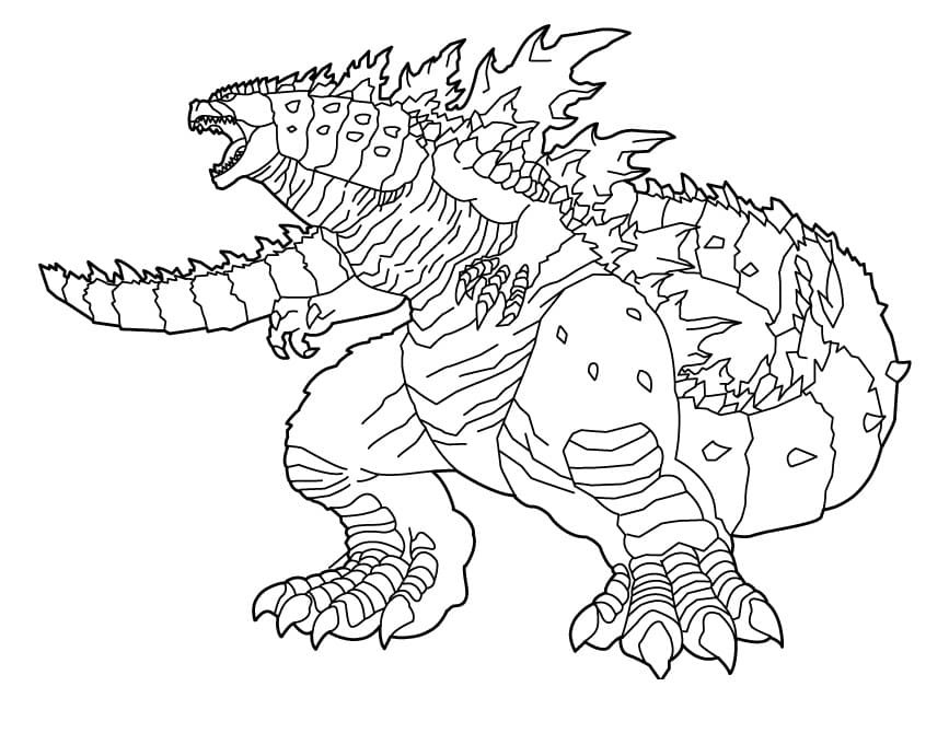 Top 50 Printable Godzilla Coloring Pages