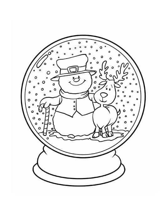 Top 36 Printable Snow Globe Coloring Pages