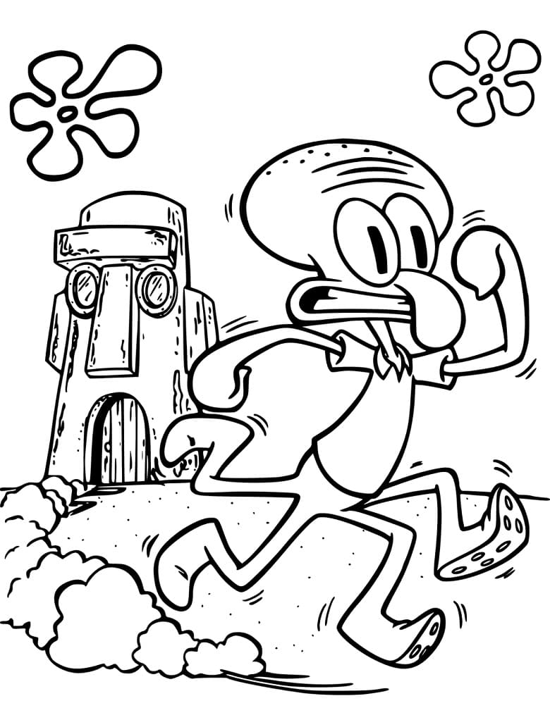 Top 32 Printable Squidward Coloring Pages