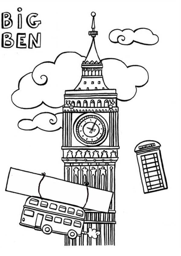 Top 28 Printable Big Ben Coloring Pages