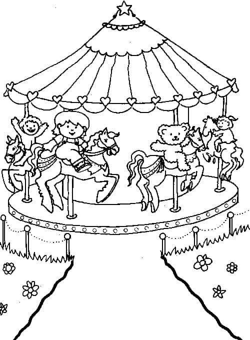 Top 52 Printable Carousel Coloring Pages