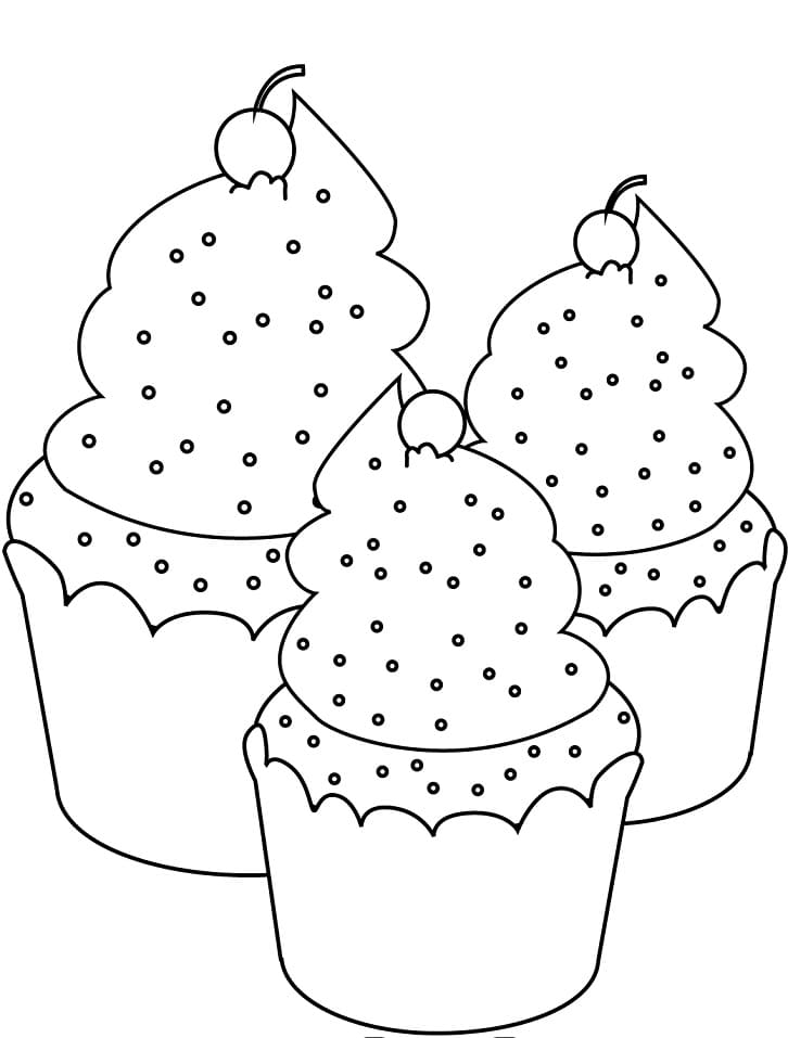 Top 24 Printable Cupcake Coloring Pages