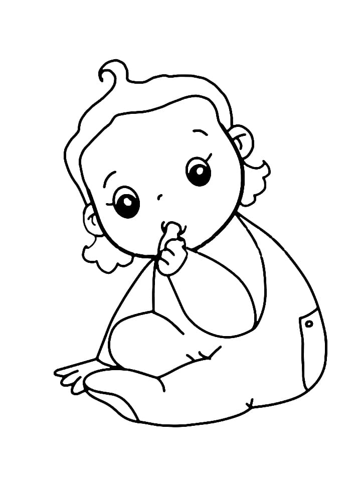 Top 24 Printable Baby Girl Coloring Pages