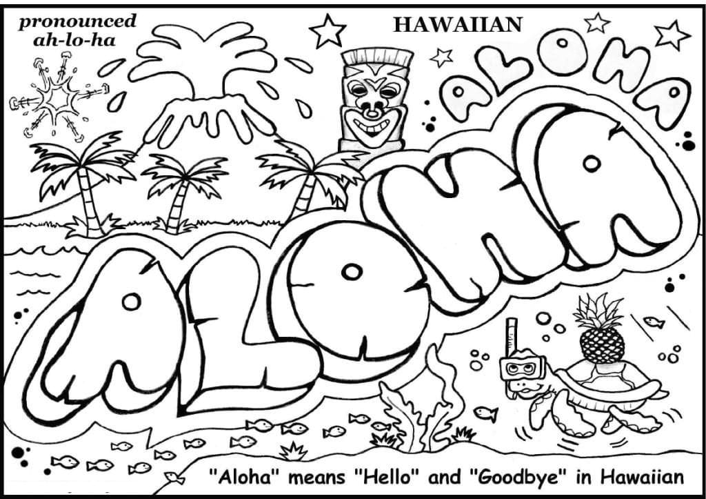 Top 20 Printable Aloha! Coloring Pages