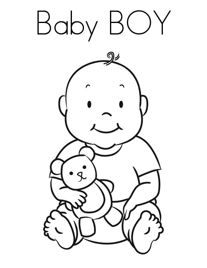 Top 26 Printable Baby Boy Coloring Pages