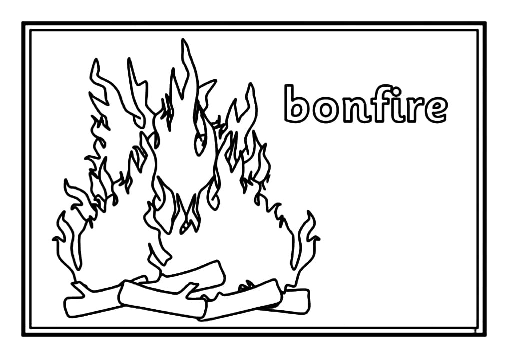 Top 16 Printable Bonfire Coloring Pages