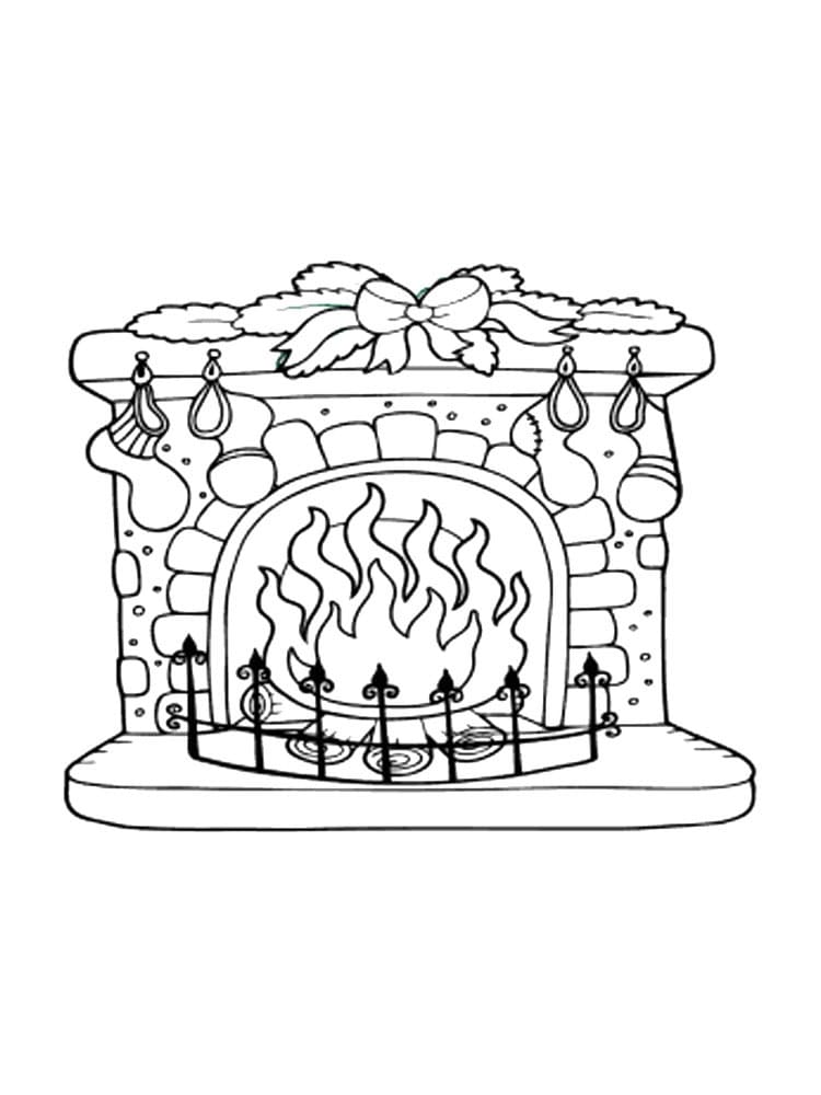 Top 40 Printable Fireplace Coloring Pages