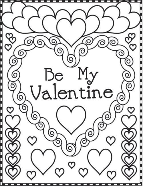 Top 40 Printable Valentine’s Day Card Coloring Pages