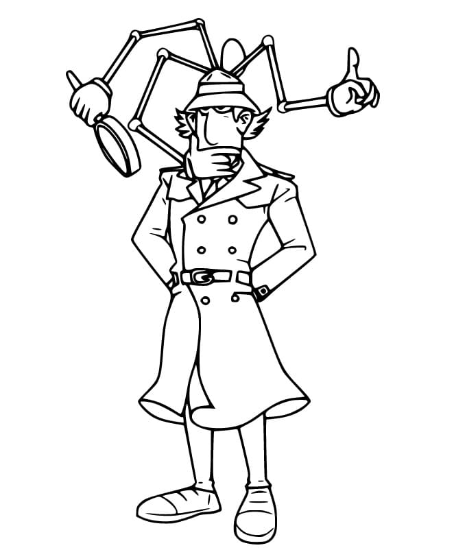 Top 34 Printable Inspector Gadget Coloring Pages
