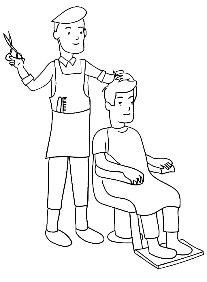 Top 24 Printable Barber Coloring Pages