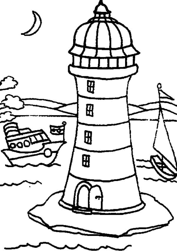 Top 50 Printable Lighthouse Coloring Pages