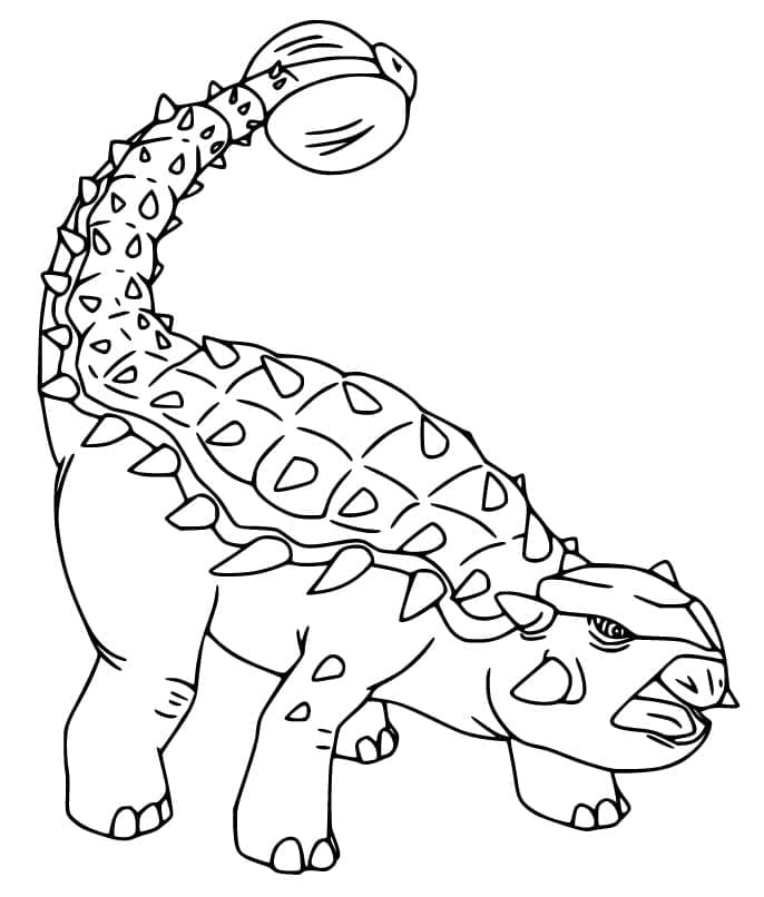 Top 24 Printable Ankylosaurus Coloring Pages