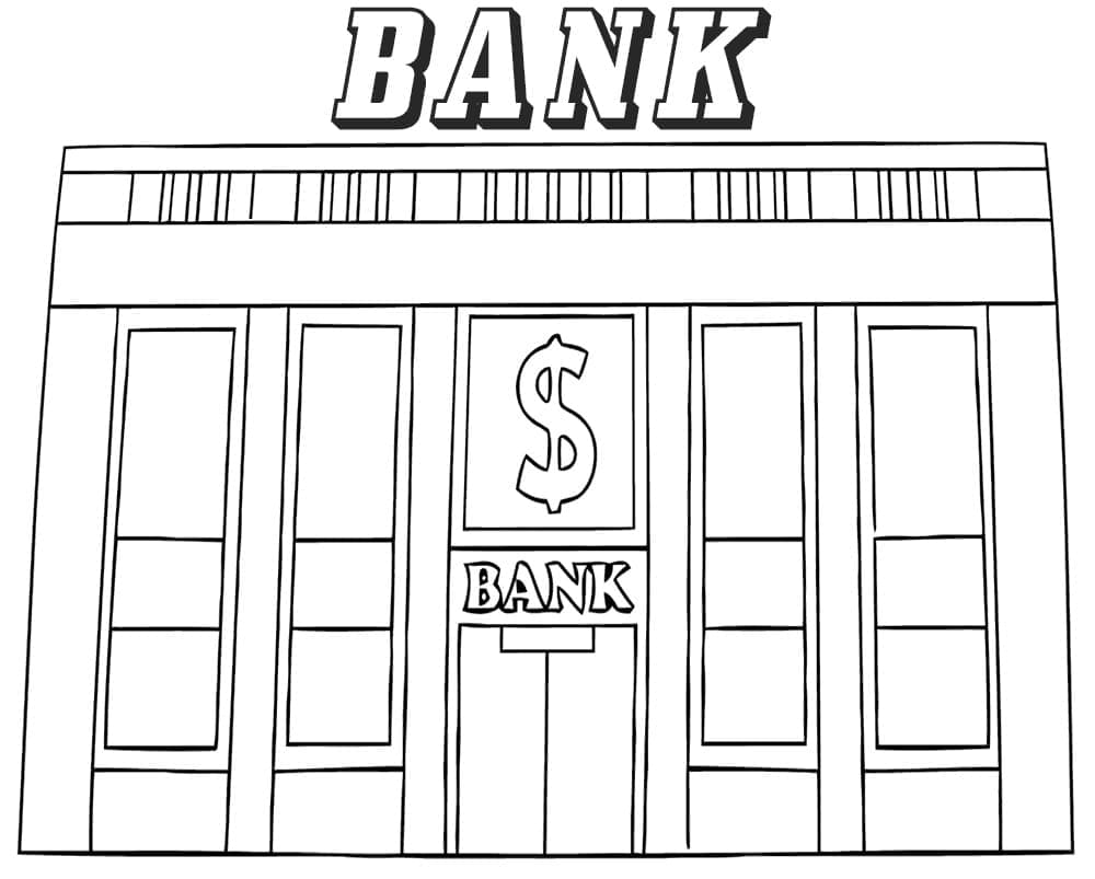 Top 13 Printable Bank Coloring Pages