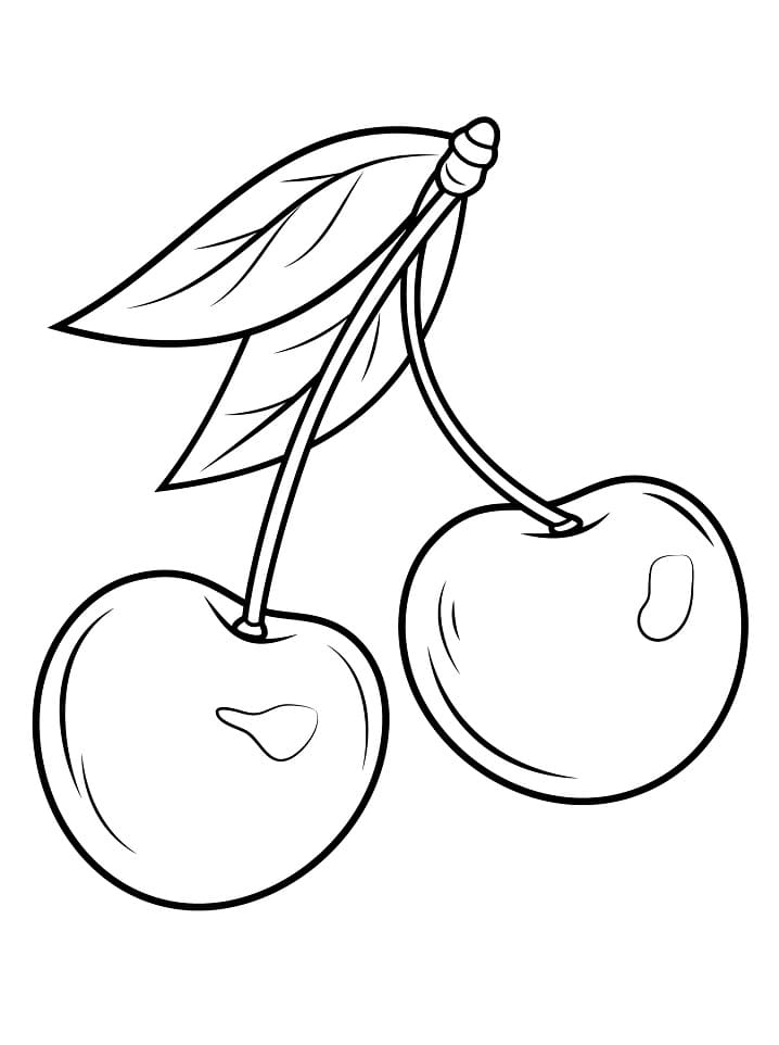 Top 35 Printable Cherry Coloring Pages
