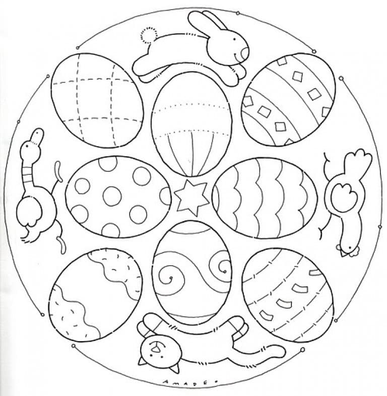 Top 70 Printable Easter Mandala Coloring Pages