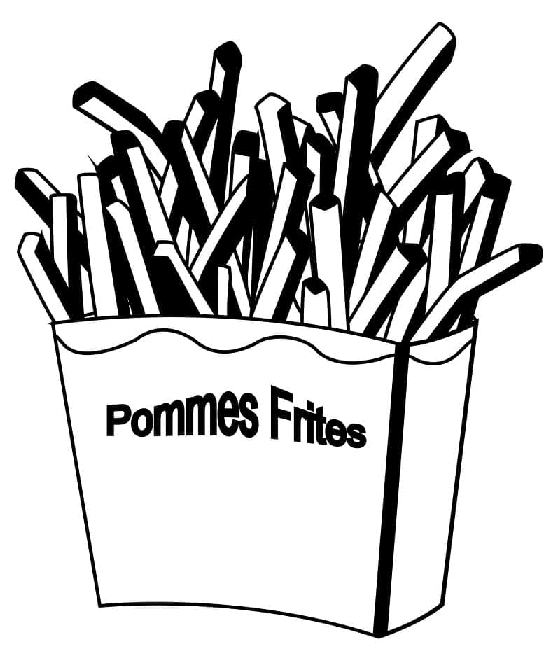 Top 32 Printable French Fries Coloring Pages