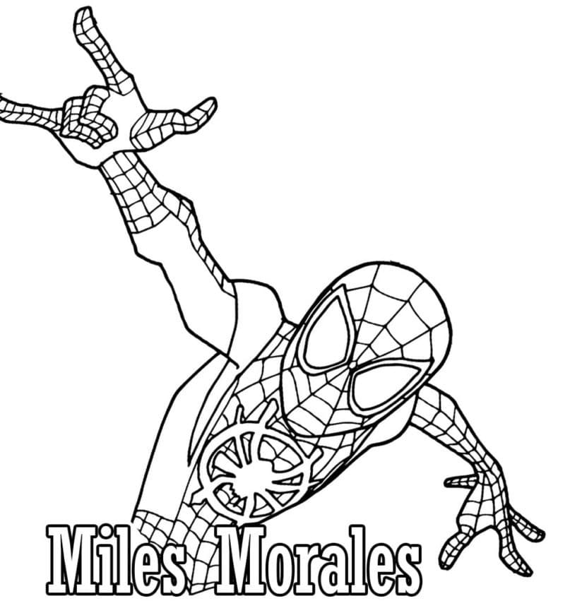 Top 16 Printable Miles Morales Coloring Pages