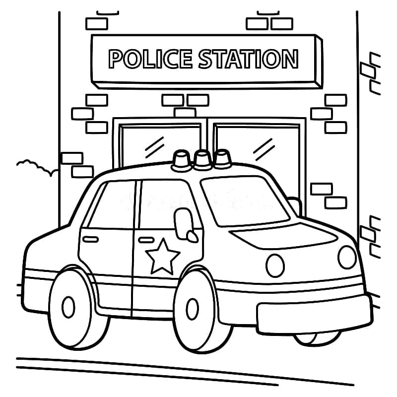 Top 12 Printable Police Station Coloring Pages