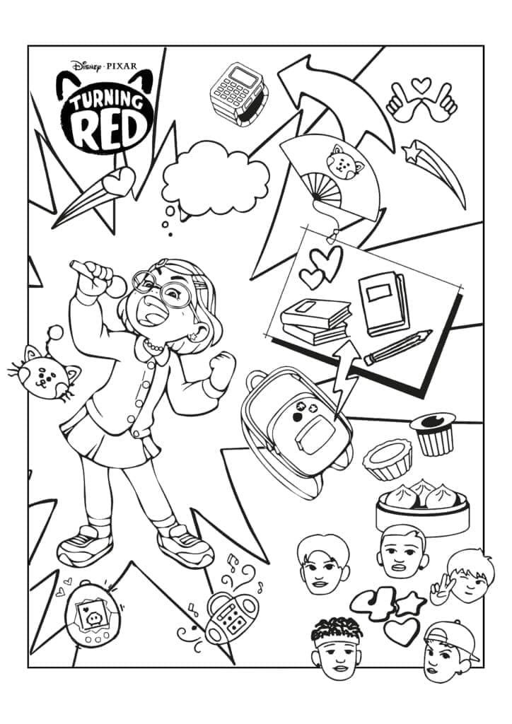 Top 36 Printable Turning Red Coloring Pages