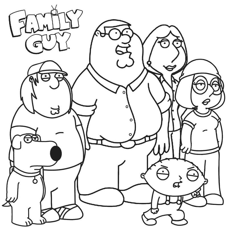 Top 40 Printable Family Guy Coloring Pages