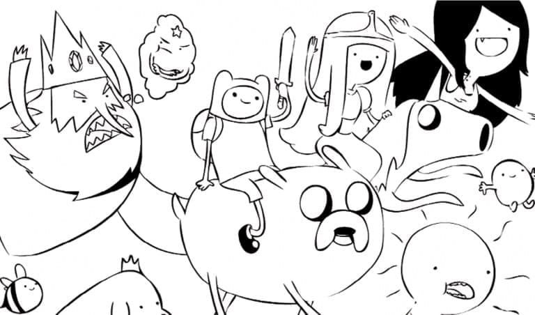 Top 32 Printable Adventure Time Coloring Pages