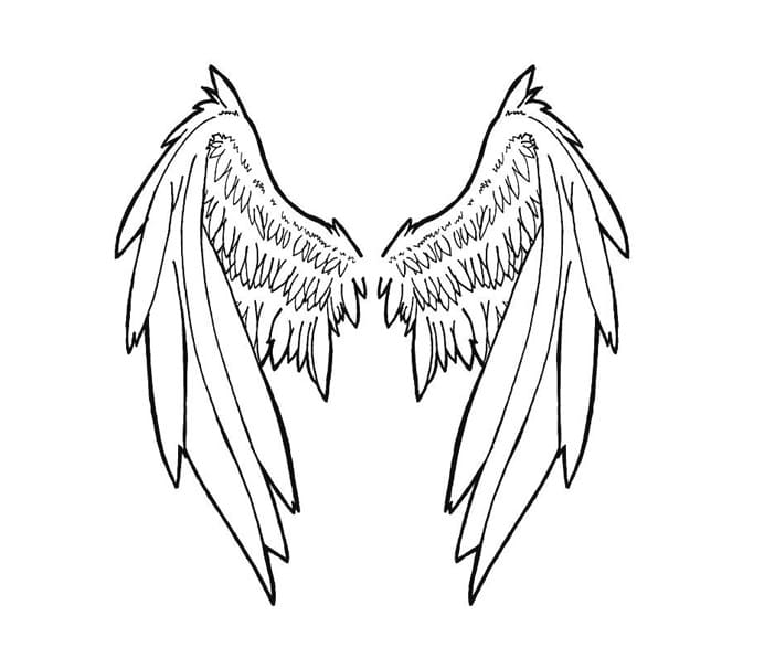 Top 20 Printable Angel Wings Coloring Pages
