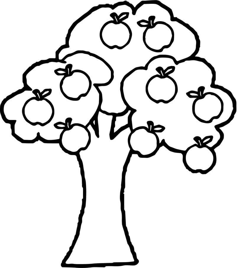 Top 40 Printable Apple Tree Coloring Pages