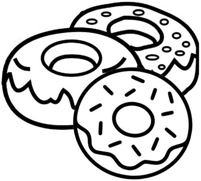 Top 28 Printable Donut Coloring Pages