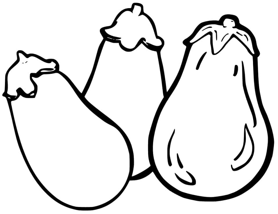 Top 24 Printable Eggplant Coloring Pages