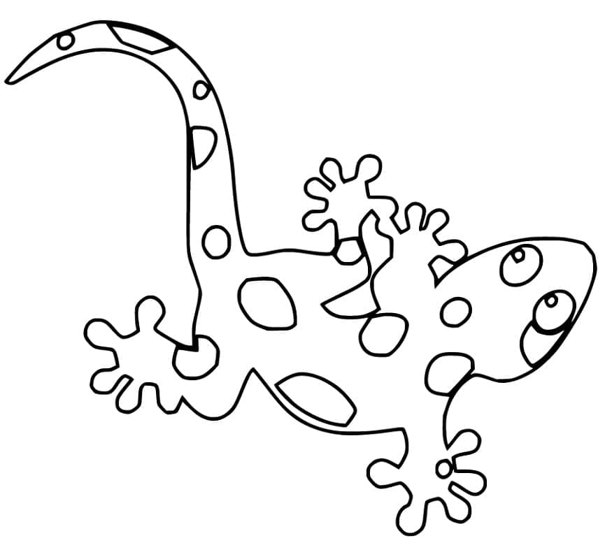 Top 35 Printable Gecko Coloring Pages