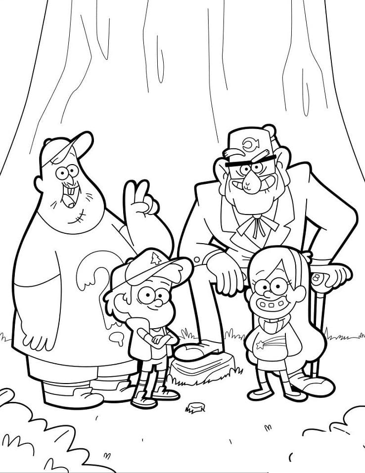 Top 40 Printable Gravity Falls Coloring Pages
