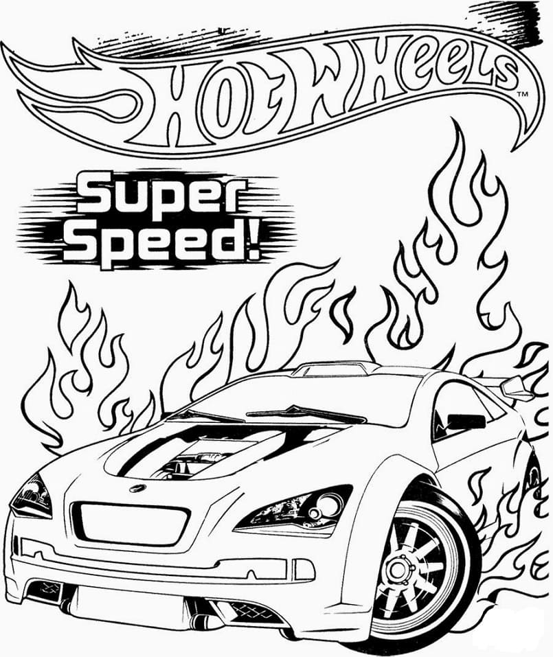 Top 30 Printable Hot Wheels Coloring Pages
