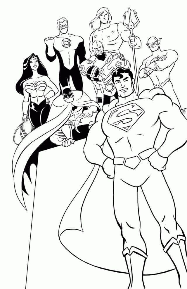 Top 50 Printable Justice League Coloring Pages