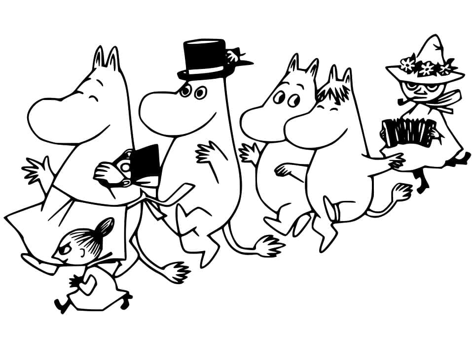 Top 50 Printable Moomin Coloring Pages