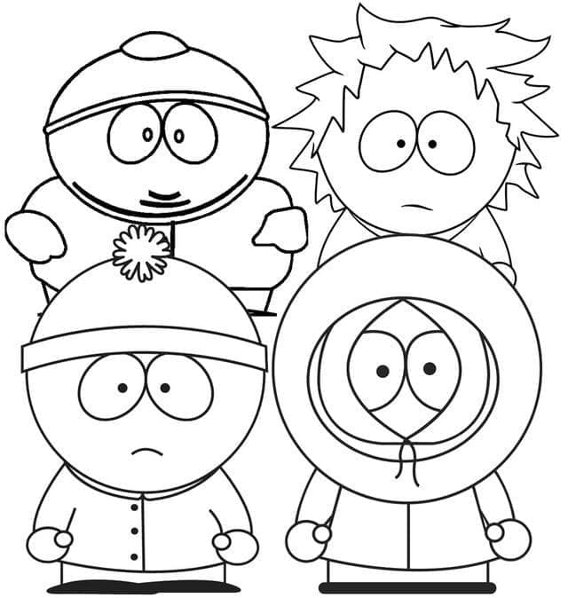 Top 24 Printable South Park Coloring Pages