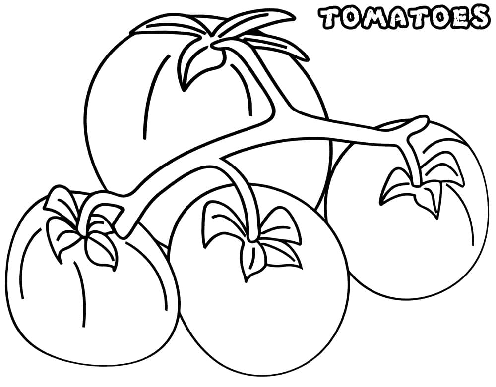 Top 28 Printable Tomato Coloring Pages