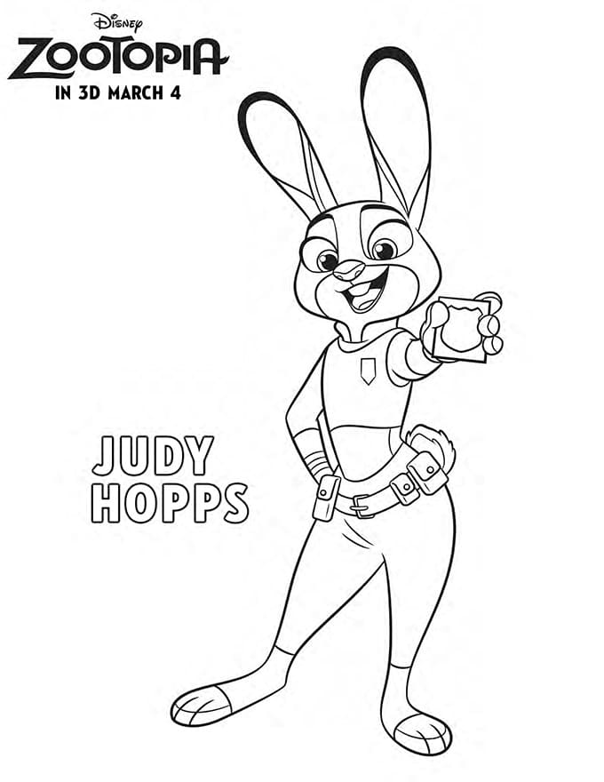 Top 40 Printable Zootopia Coloring Pages