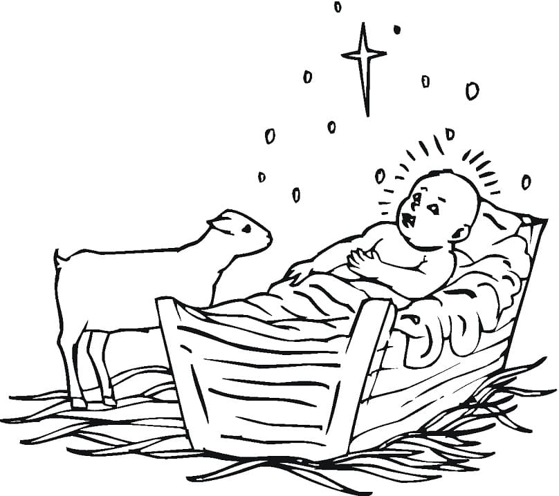 Top 50 Printable Baby Jesus Coloring Pages