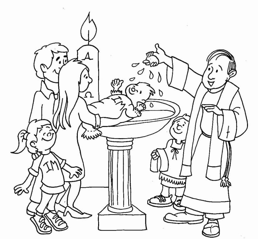 Top 40 Printable Baptism Coloring Pages