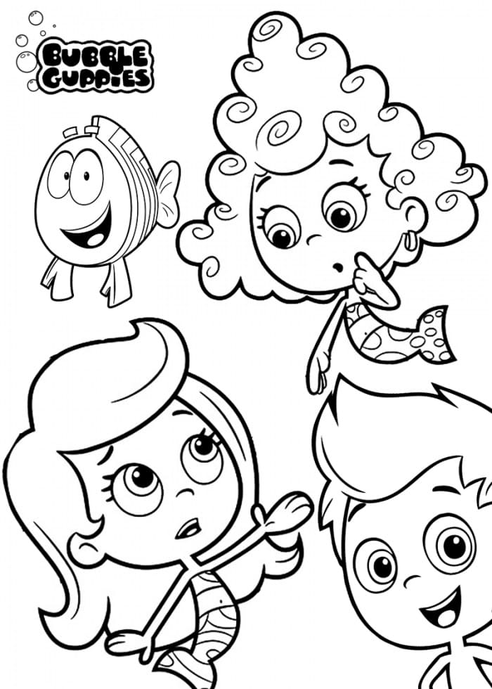 Top 52 Printable Bubble Guppies Coloring Pages