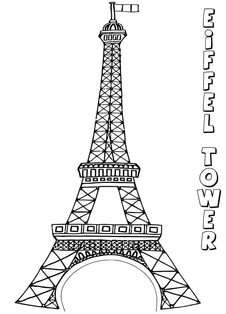 Top 40 Printable Eiffel Tower Coloring Pages