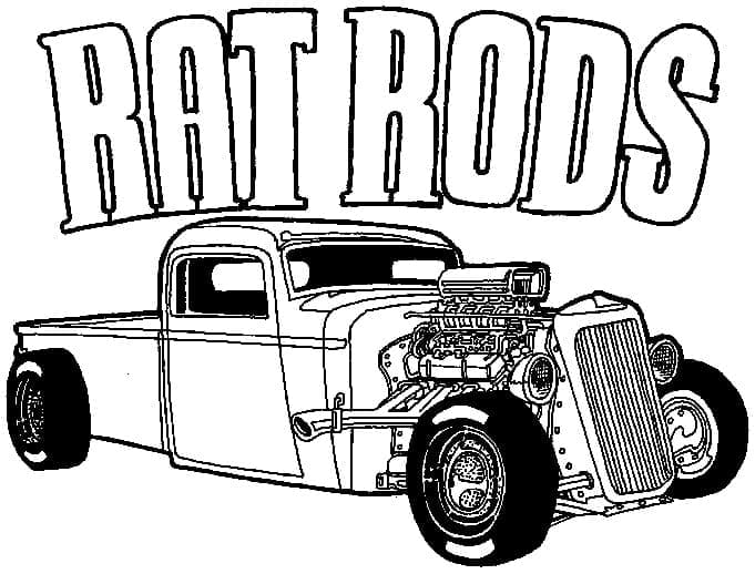 Top 23 Printable Hot Rod Coloring Pages