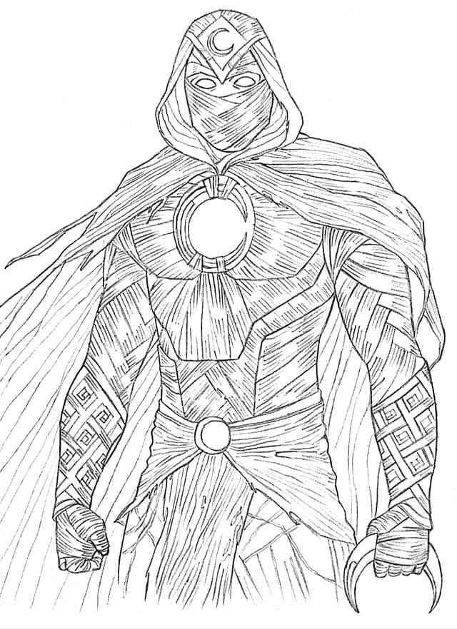 Top 20 Printable Moon Knight Coloring Pages