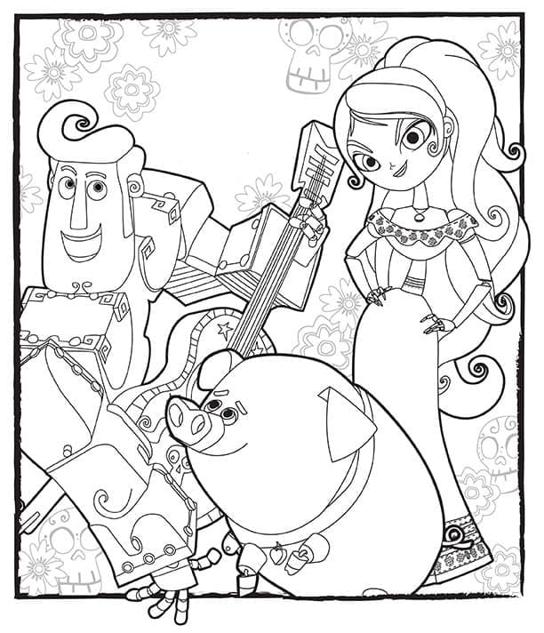 Top 31 Printable The Book of Life Coloring Pages