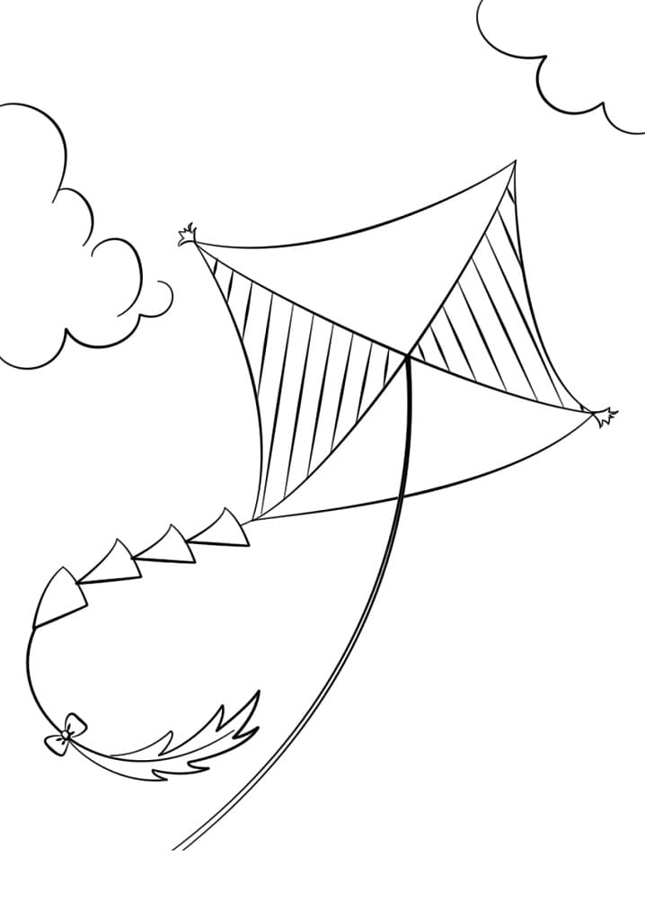Top 40 Printable Kite Coloring Pages