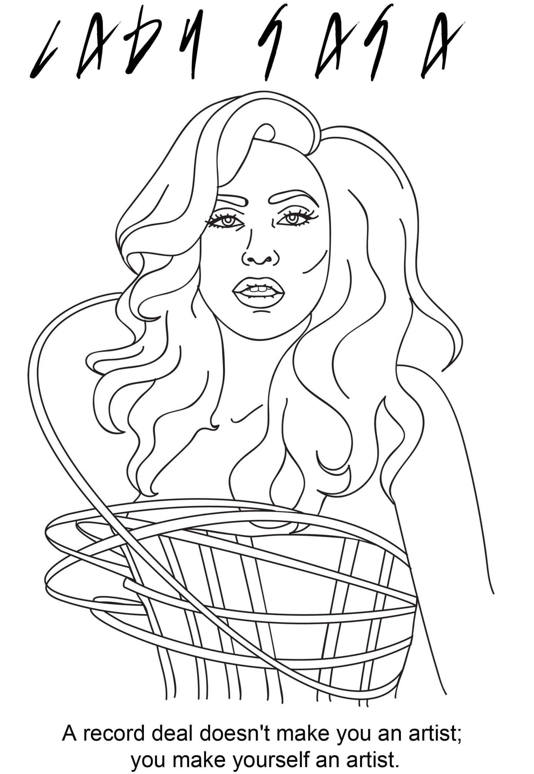Top 24 Printable Lady Gaga Coloring Pages