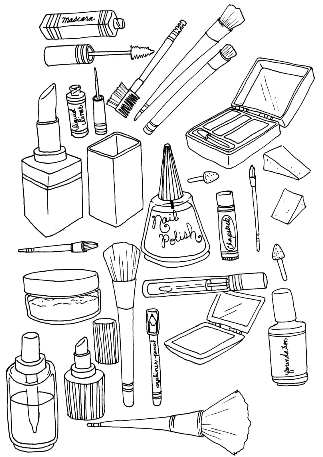 Top 47 Printable Makeup Coloring Pages