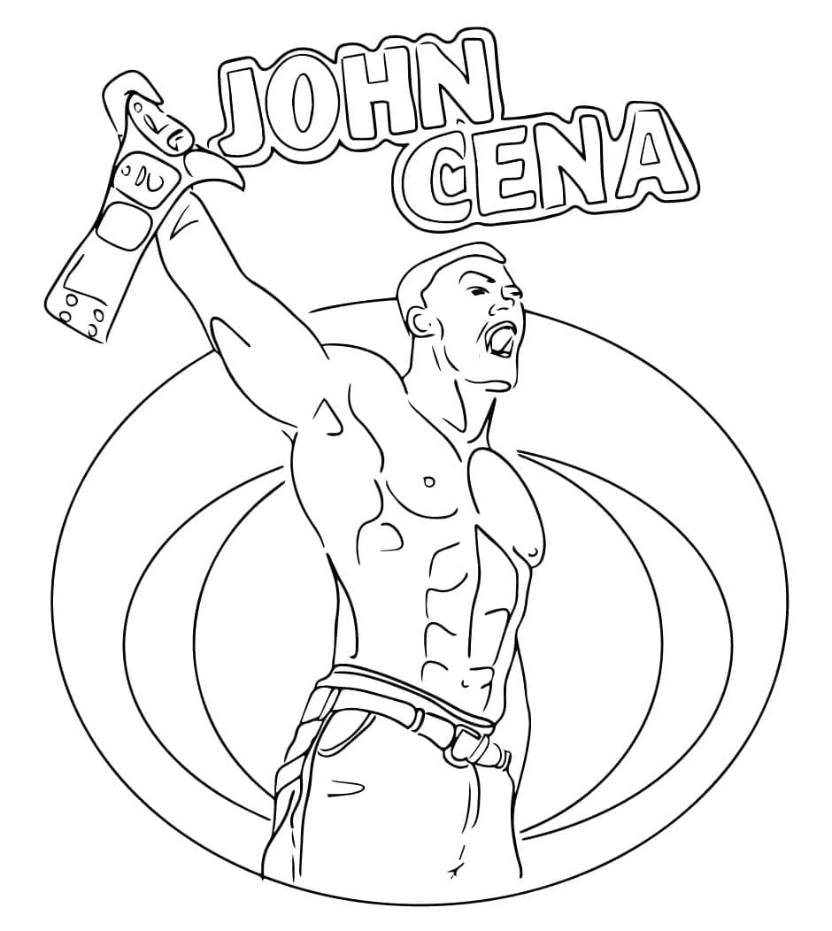 Top 24 Printable John Cena Coloring Pages